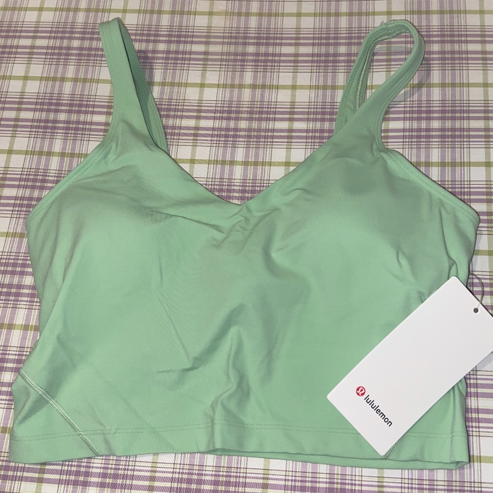 NWT lululemon align cropped tank in wild mint size 8